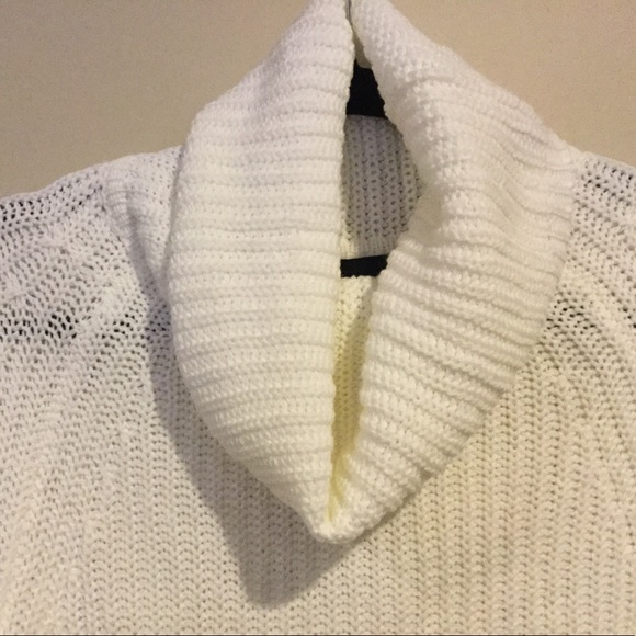 Comfy White Cowl Neck Sweater - Picture 2 of 6